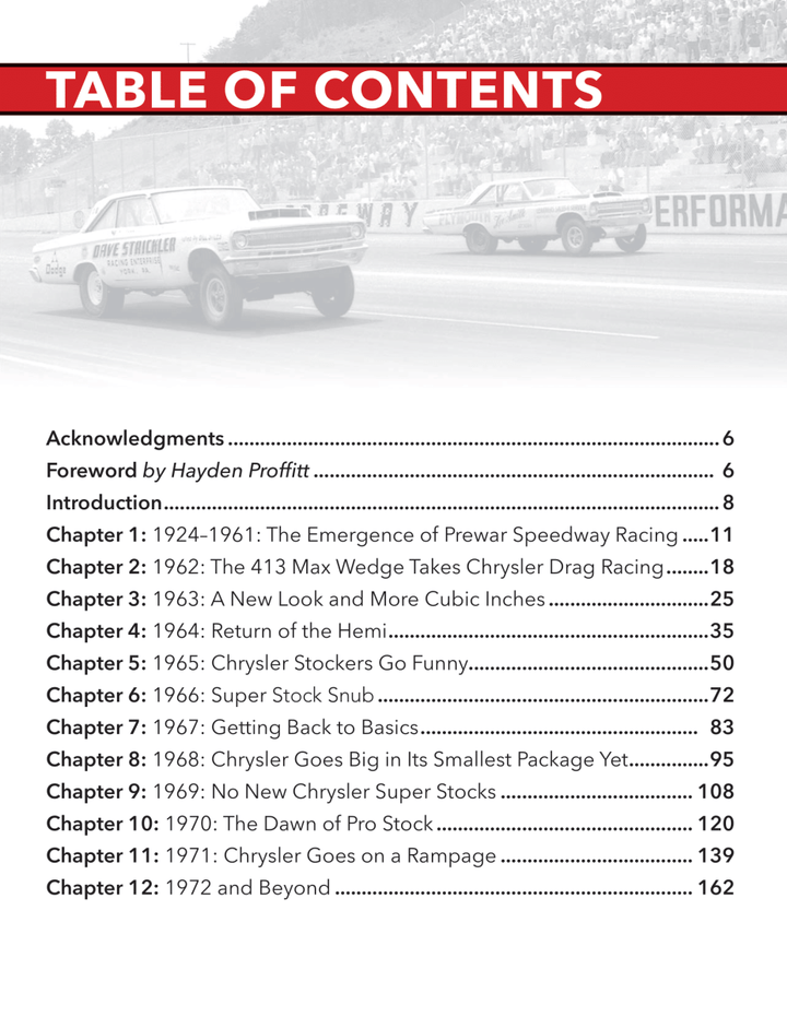 Mopar Factory Drag Cars: Dodge &amp; Plymouth's Quarter-Mile Domination 1962-1972